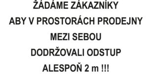 Dodržujte odstup