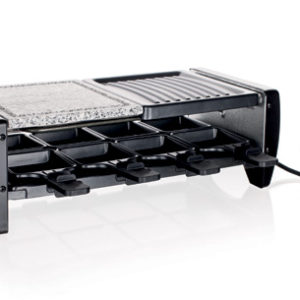 Elektrický gril s 8 pánvičkami pro přípravu raclette (d/š/v/ 44 x 20 x 14 cm)